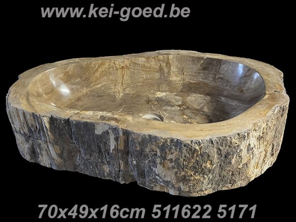 Large size petrified wood washbasin