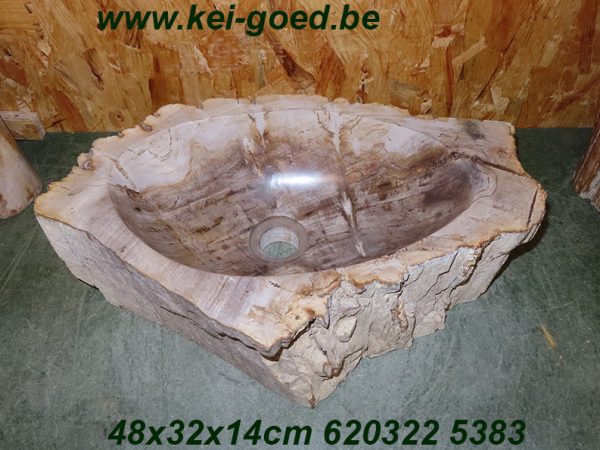 lavabo de madera petrificada