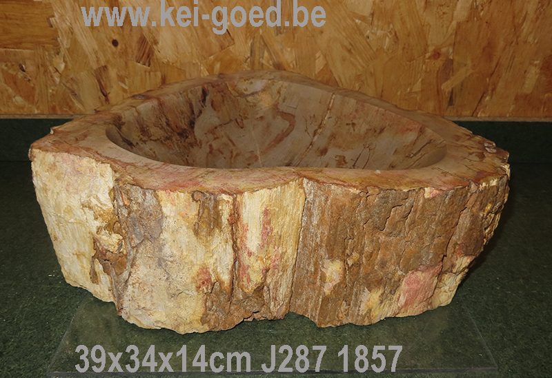 vinger Correct browser Versteend houten wasbak fossiel hout grootste collectie van de EU www.kei- goed.be