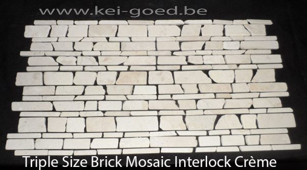 marmer strips mozaïek crème