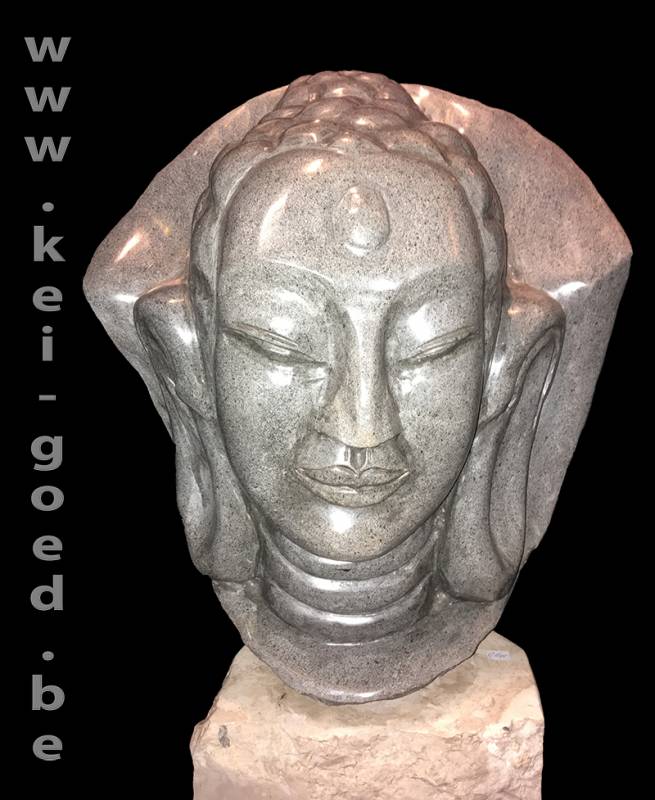 uniek zeldzaam Buddha beeld van graniet