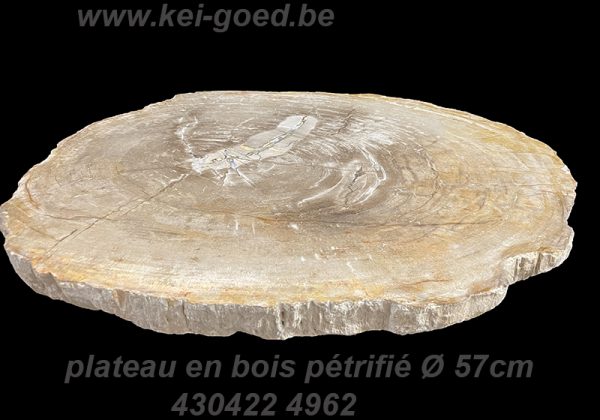 Tafelblad uit versteend hout gezaagd