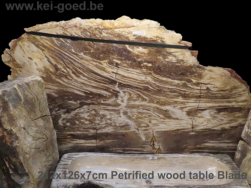 Groot natuurstenen versteend hout tafelblad