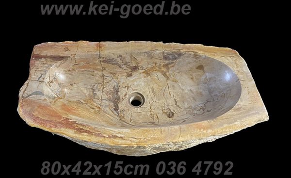 Large trough of petrified wood
