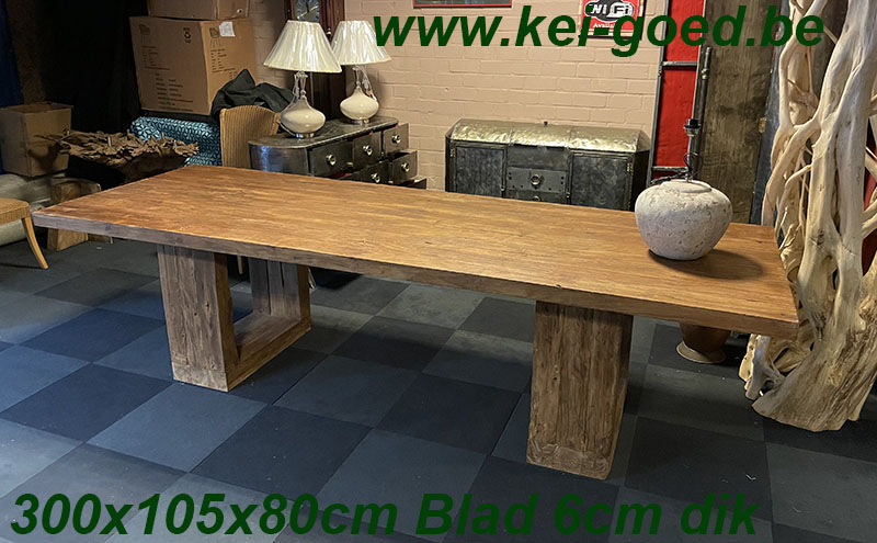 colossal solid tropical old hardwood dining room table