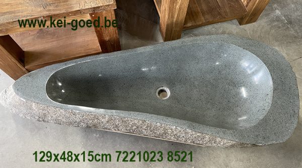 Évier long en granit en pierre naturelle de rivière