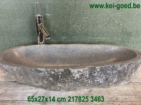 Waskom van kiezel riviersteen